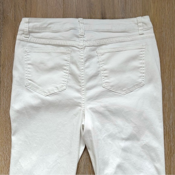 Needle & Cloth White Mid Rise Skinny Jeans Jeggings Lightweight Stretch - Size 8 - Picture 5 of 13